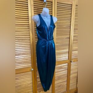 green emerald velvet dress The 24K Golden Armor Maxi Dress (Gold) Small